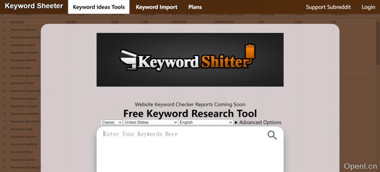 Keyword Sheeter