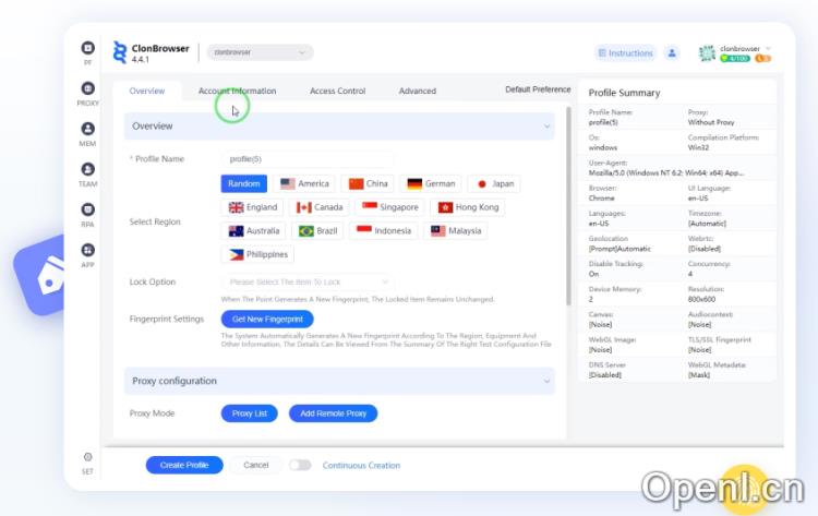 ClonBrowser反侦测指纹浏览器
