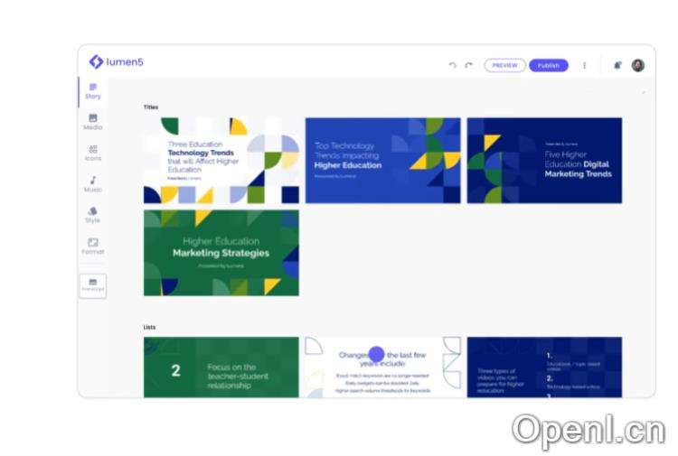 Lumen5在线视频制作