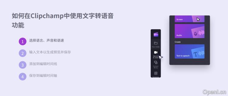 Clipchamp AI 旁白生成器